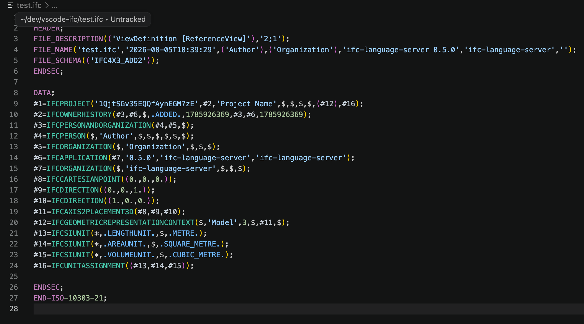 Empty-file scaffold source actions